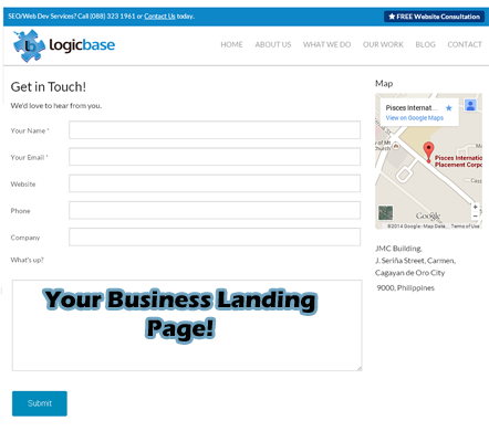 logicbase interactive landing page, philippine seo landing page, seo philippines, bpo philippines